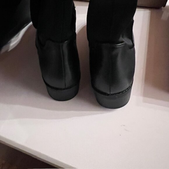 French Connection Women's Perfect Faux Leather Knee High Boots Black 6.5 - Picture 7 of 7